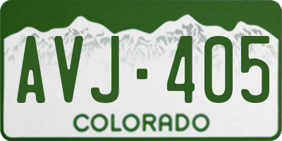 CO license plate AVJ405