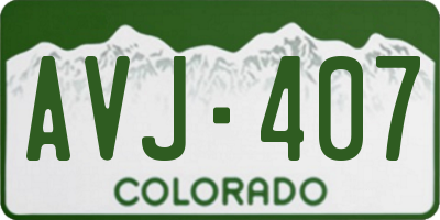 CO license plate AVJ407