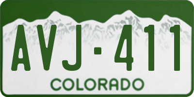 CO license plate AVJ411