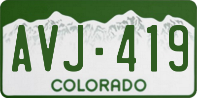 CO license plate AVJ419