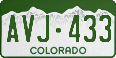 CO license plate AVJ433