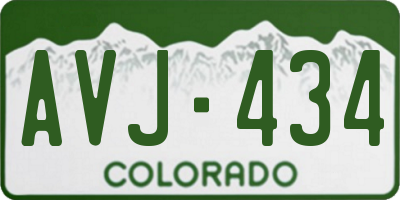CO license plate AVJ434