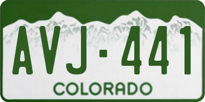 CO license plate AVJ441