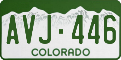 CO license plate AVJ446