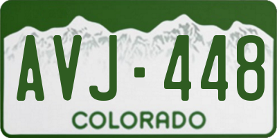CO license plate AVJ448