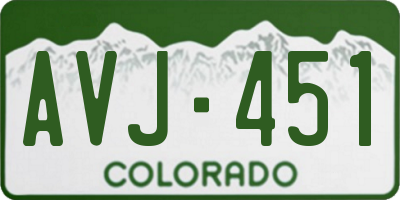CO license plate AVJ451