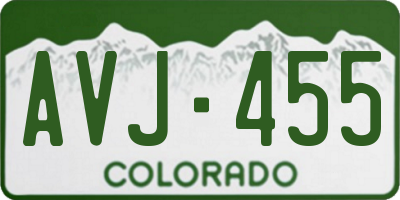 CO license plate AVJ455