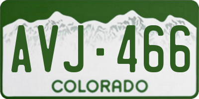 CO license plate AVJ466