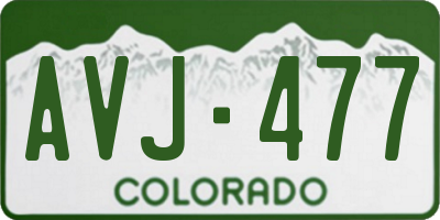 CO license plate AVJ477