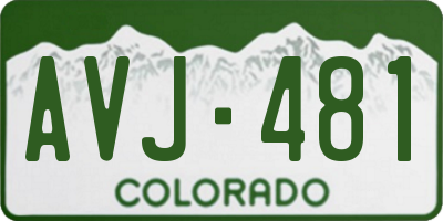 CO license plate AVJ481