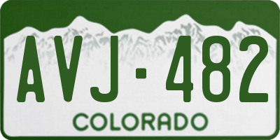 CO license plate AVJ482