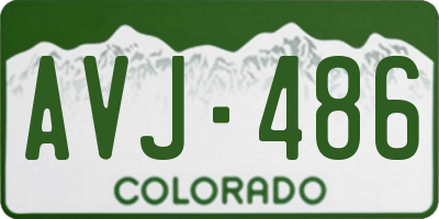 CO license plate AVJ486
