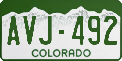 CO license plate AVJ492