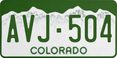 CO license plate AVJ504