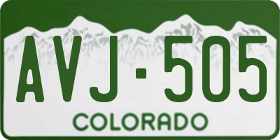 CO license plate AVJ505