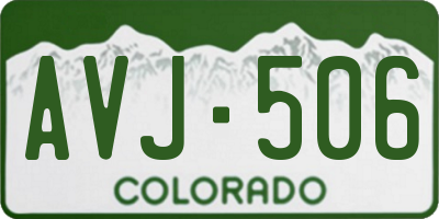 CO license plate AVJ506