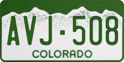 CO license plate AVJ508
