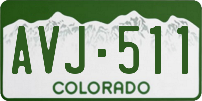 CO license plate AVJ511