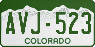 CO license plate AVJ523