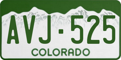 CO license plate AVJ525