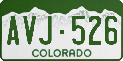 CO license plate AVJ526