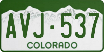 CO license plate AVJ537