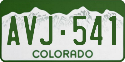CO license plate AVJ541