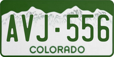 CO license plate AVJ556
