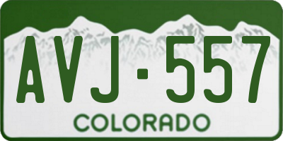CO license plate AVJ557