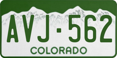 CO license plate AVJ562