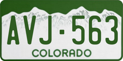 CO license plate AVJ563