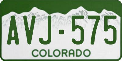 CO license plate AVJ575