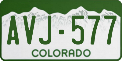 CO license plate AVJ577