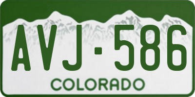 CO license plate AVJ586