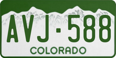 CO license plate AVJ588