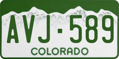 CO license plate AVJ589