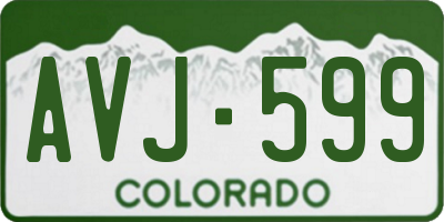 CO license plate AVJ599