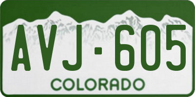 CO license plate AVJ605