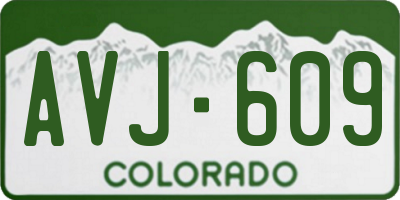 CO license plate AVJ609
