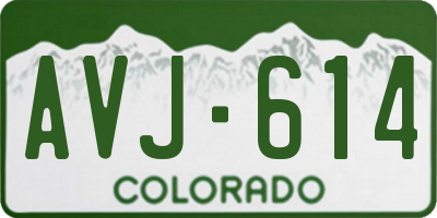 CO license plate AVJ614