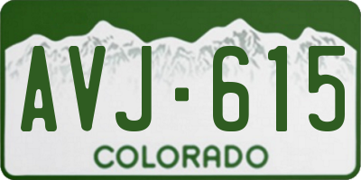 CO license plate AVJ615
