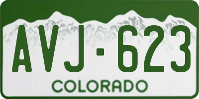 CO license plate AVJ623