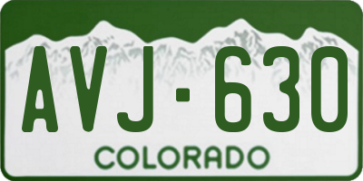 CO license plate AVJ630