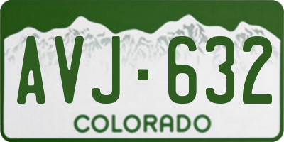 CO license plate AVJ632