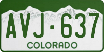 CO license plate AVJ637