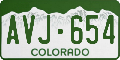 CO license plate AVJ654