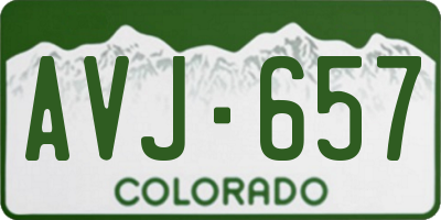 CO license plate AVJ657
