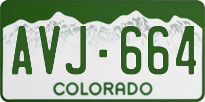 CO license plate AVJ664