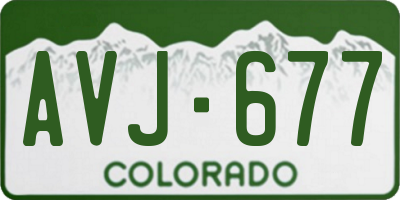 CO license plate AVJ677
