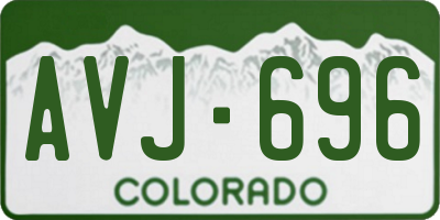 CO license plate AVJ696